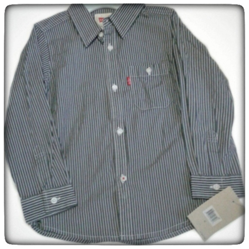 Boys Levi's Pinstriped ButtonUp Dress S